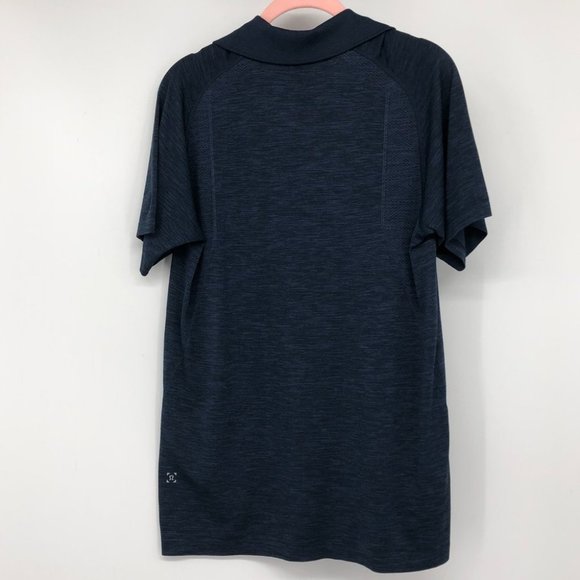 Lululemon Metal Vent Tech Polo mineral blue heathered Men’s Medium - Picture 13 of 16